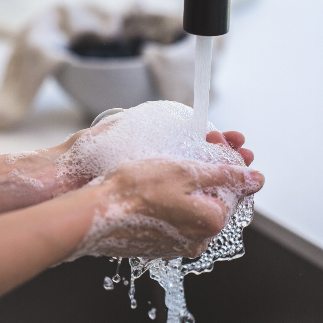 washing hands